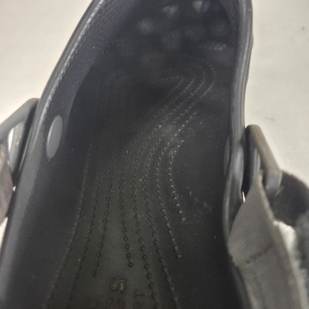 Crocs Classic All-Terrain Clogs Black Adjustable Strap Mens US Size 13